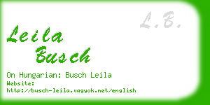 leila busch business card